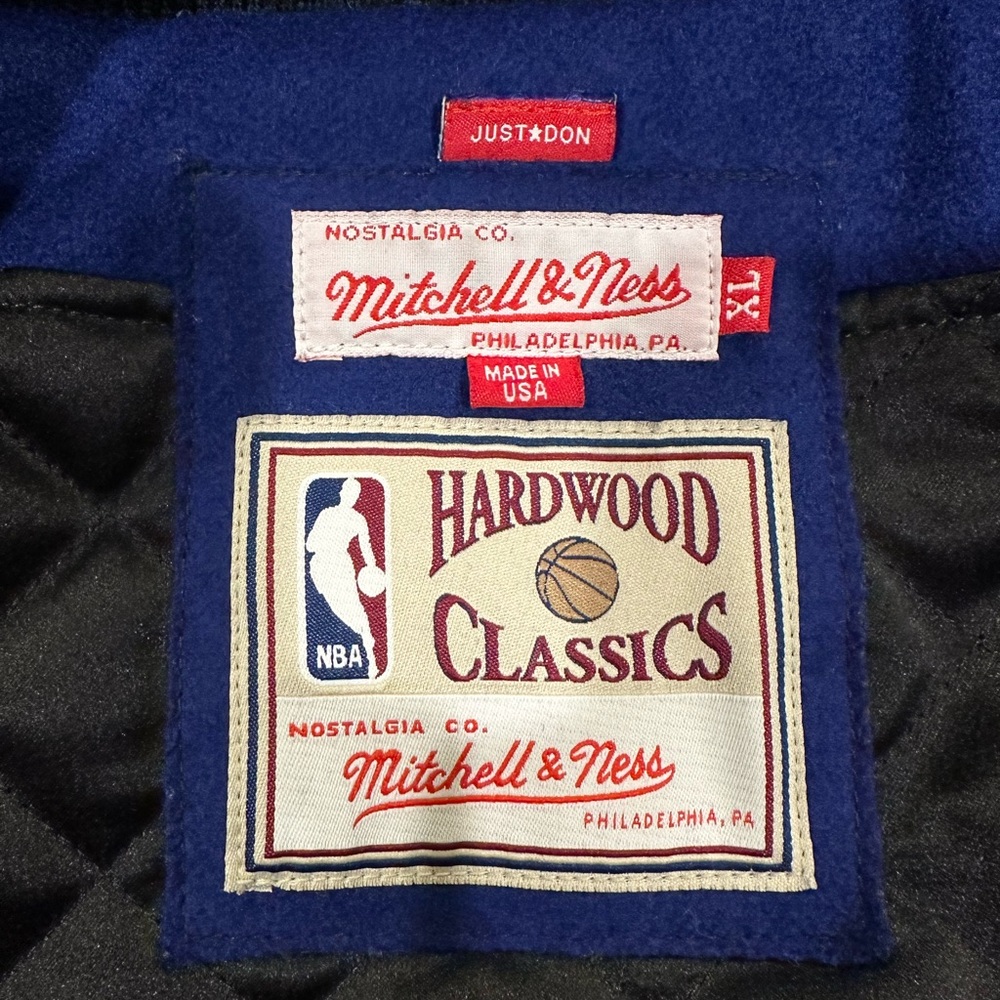 Just Don x Mitchell & Ness 1998 NBA All Star Blue / Black Varsity Jacket - Picture 14 of 16